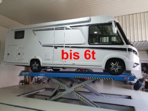 Werkstatt-Hebebühne für Wohnmobile