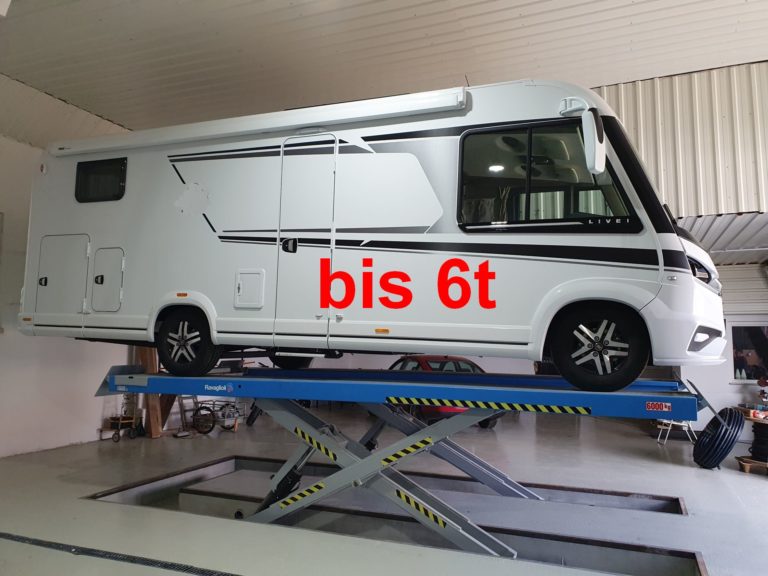 Werkstatt-Hebebühne für Wohnmobile bis 6 Tonnen