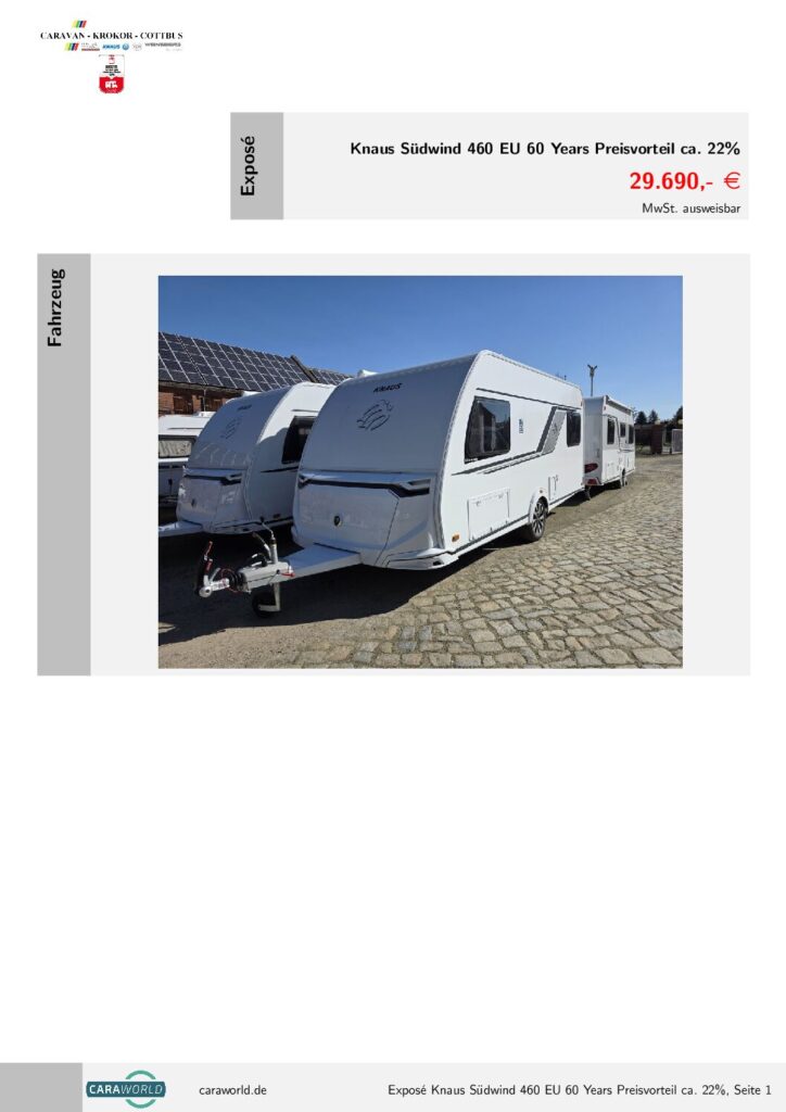 thumbnail of Knaus Südwind 460 EU 60 Years – K25-100-515